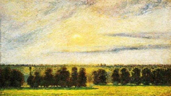 Sunset at Eragny, 1890 - Camille Pissarro